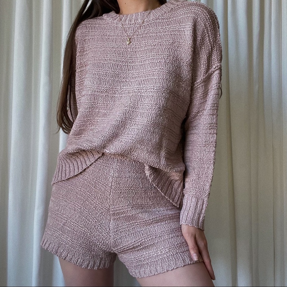 LOUNGE SHORTS SET — In Mauve